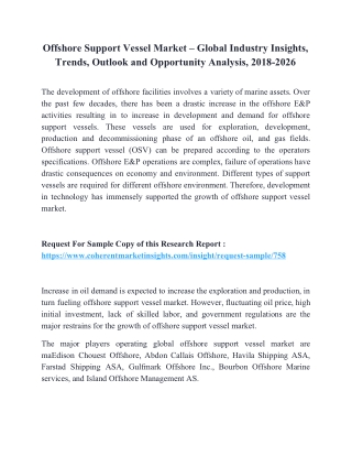 Offshore Support Vessel Market