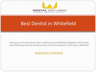 Best Dentist in Whitefield