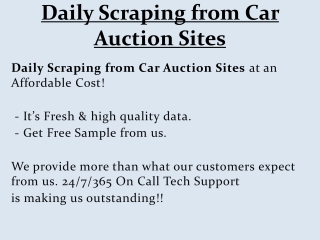 Daily Scraping from Car Auction Sites