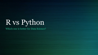 R vs Python. Which one is best for data science