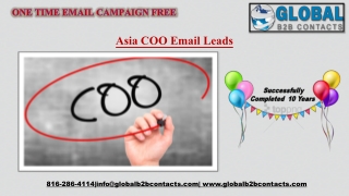 Asia COO Email Leads