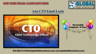 Asia CTO Email Leads