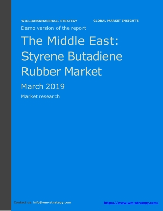 WMStrategy Demo Middle East SBR Market March 2019