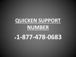 Quicken Support Phone Number 1-877-478-0683