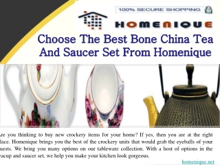 Choose The Best Bone China Tea And Saucer Set From Homenique