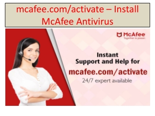 McAfee.com/activate -Steps to download or activate, McAfee.com/activate