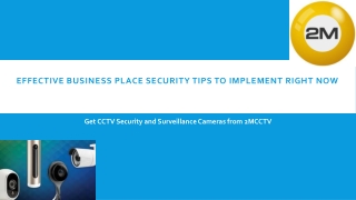 Effective Business Place Security Tips to Implement Right Now