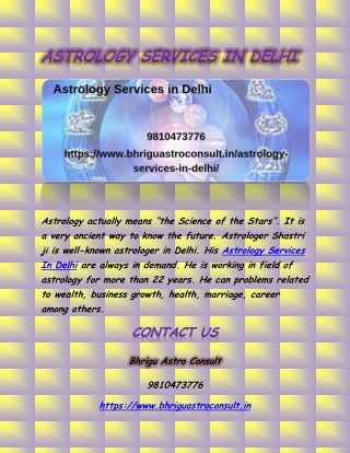 Astrology Services in Delhi