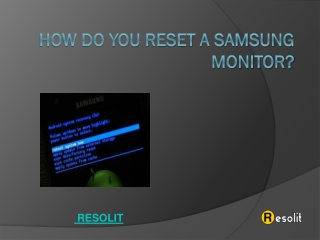 How do you reset a Samsung monitor?