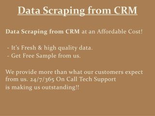 Data Scraping from CRM