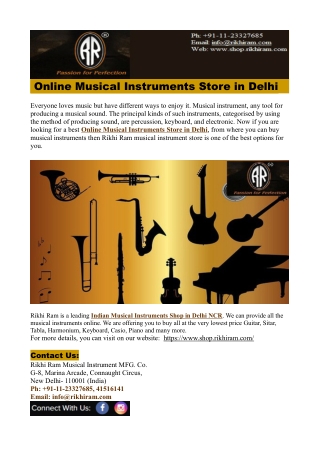 Online Musical Instruments Store in Delhi