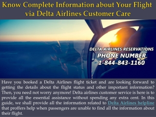 Know Complete Information about Your Flight via Delta Airlines Customer Care