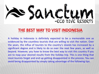 The Best Way To Visit Indonesia