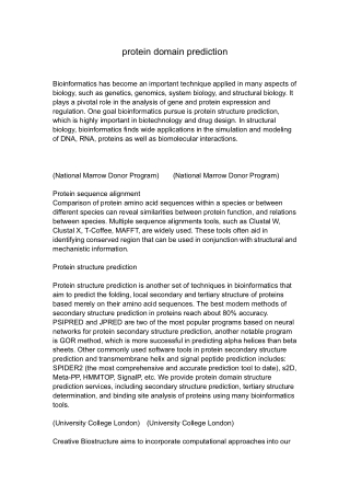 protein domain prediction