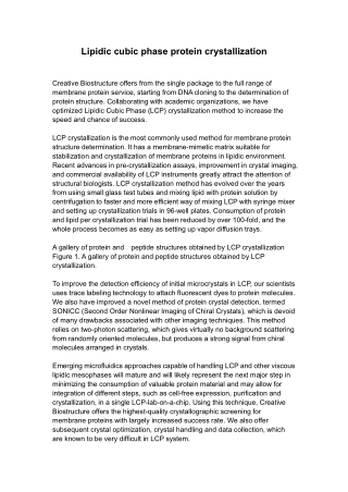 lipidic cubic phase protein crystallization