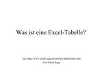Was ist eine Excel-Tabelle