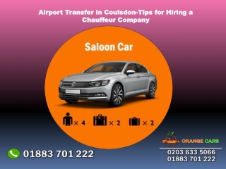 Airport Transfer in Coulsdon-Tips for Hiring a Chauffeur Company