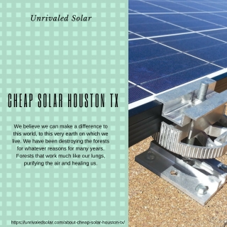 Cheap Solar Houston TX