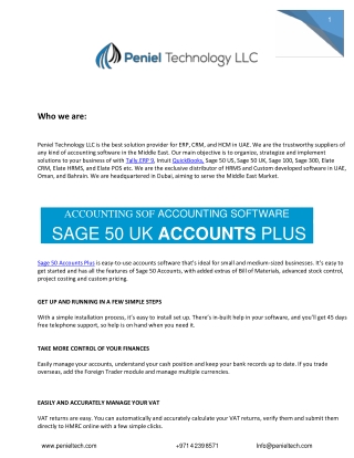 Sage 50 UK Plus Dealer in Dubai Sharjah Abu Dhabi