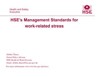 HSE’s Management Standards for work-related stress