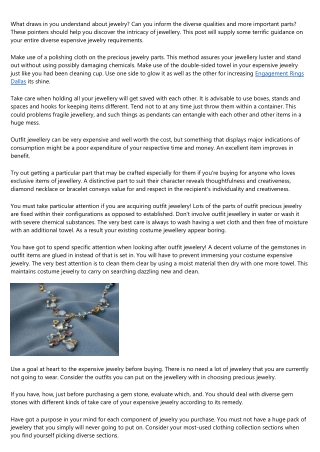 How To Make The Best Investment Upon An Heirloom Precious jewelry Peice