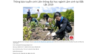 Thông báo tuyển sinh Liên thông đại học ngành Lâm sinh tại Đắk Lắk 2019