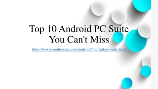 Top 10 Android PC Suite You Can't Miss