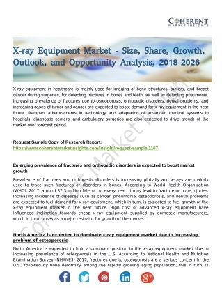 X-ray Equipment Market Overview, Growth Impact and Demand by Regions till 2026