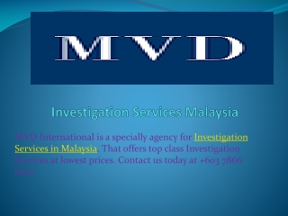 Investigation Services in Malaysia