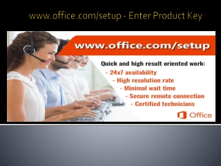 office.com/setup - Enter Product Key