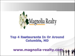 Top 4 Restaurants In Or Around Columbia MD