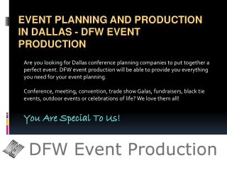 Event Planning and Production in Dallas - DFW Event Production