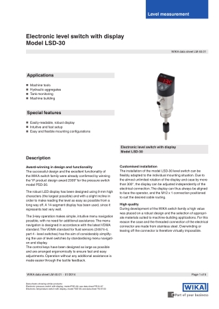 Wika Electronic level switch with display.pdf | Seeautomation & Engineers