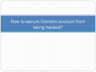 How to secure Coinomi account from being hacked?