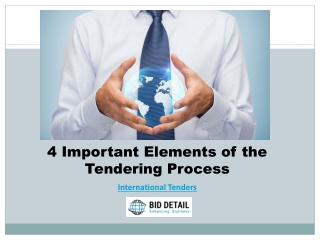 4 Important Elements of the Tendering Process