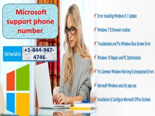 Get rid of windows 10 technical issue. Microsoft support helpline number 1-844-947-4746 (toll-free)