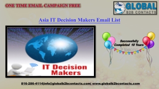 Asia IT Decision Makers Email List