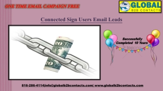 Connected Sign Users Email Leads