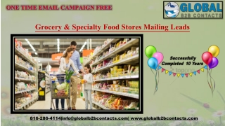 Grocery & Specialty Food Stores Mailing Leads