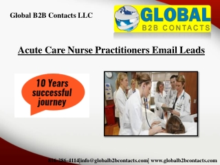 Acute Care Nurse Practitioners Email Leads