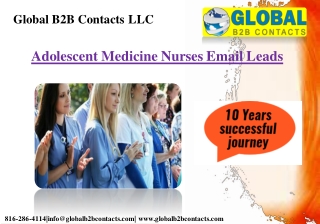 Adolescent Medicine Nurses Email Leads