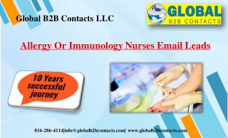 Allergy Or Immunology Nurses Email Leads