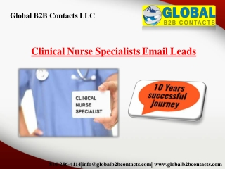 Clinical Nurse Specialists Email Leads