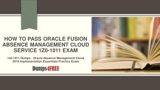 Oracle Fusion Absence Management Cloud Service 1z0-1011 Exam Dumps Questions
