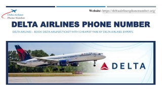 Delta Airlines Phone Number – Book Flight Ticket