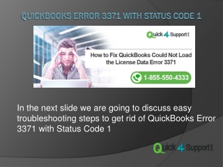 QuickBooks error 3371 with status code 1