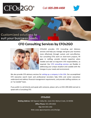 CFO Consulting Services by CFOs2GO