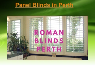 Panel Blinds in Perth