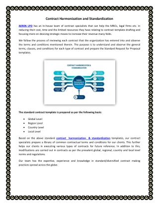 Best Contract harmonization and standardization services