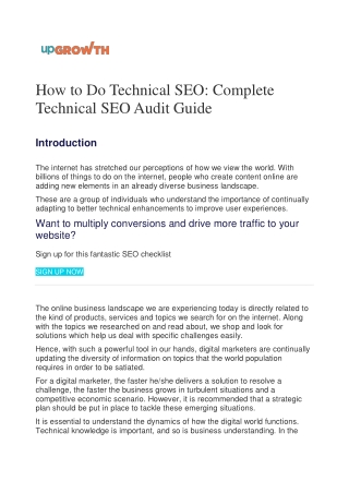 How to Do Technical SEO: Complete Technical SEO Audit Guide